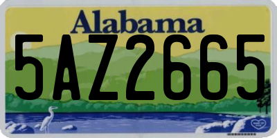 AL license plate 5AZ2665
