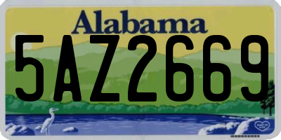 AL license plate 5AZ2669