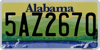 AL license plate 5AZ2670