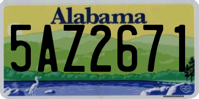 AL license plate 5AZ2671
