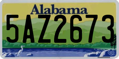AL license plate 5AZ2673