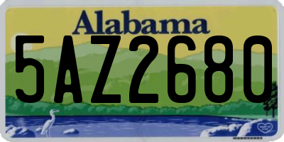 AL license plate 5AZ2680
