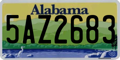 AL license plate 5AZ2683