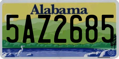 AL license plate 5AZ2685
