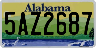 AL license plate 5AZ2687