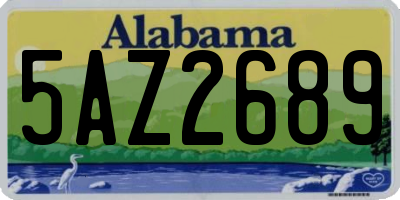 AL license plate 5AZ2689