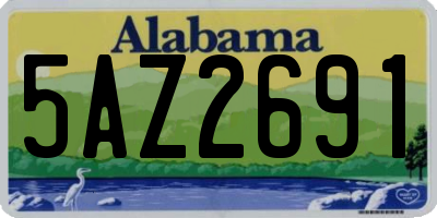 AL license plate 5AZ2691