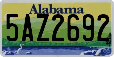 AL license plate 5AZ2692