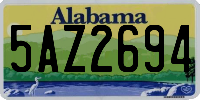 AL license plate 5AZ2694