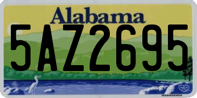 AL license plate 5AZ2695