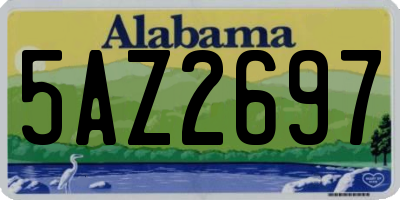AL license plate 5AZ2697