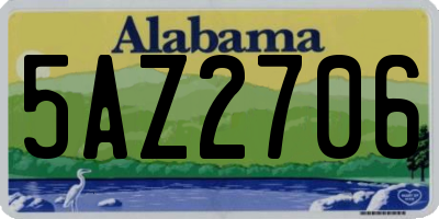 AL license plate 5AZ2706
