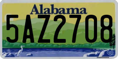 AL license plate 5AZ2708