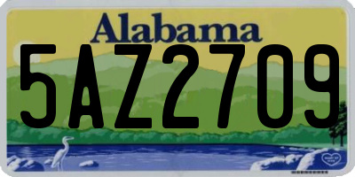 AL license plate 5AZ2709