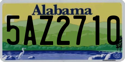 AL license plate 5AZ2710