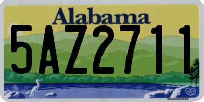 AL license plate 5AZ2711