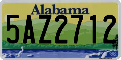 AL license plate 5AZ2712