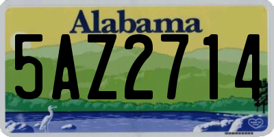 AL license plate 5AZ2714
