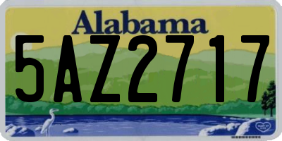 AL license plate 5AZ2717
