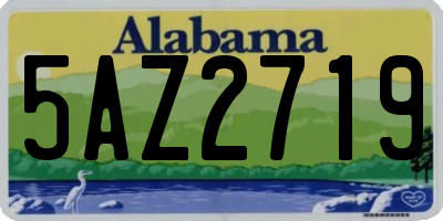 AL license plate 5AZ2719