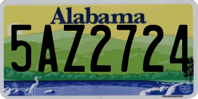 AL license plate 5AZ2724