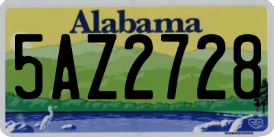 AL license plate 5AZ2728