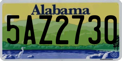 AL license plate 5AZ2730