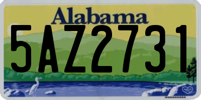 AL license plate 5AZ2731