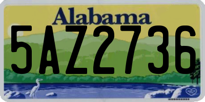 AL license plate 5AZ2736