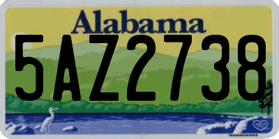 AL license plate 5AZ2738