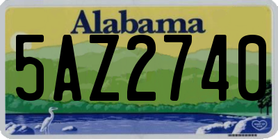 AL license plate 5AZ2740
