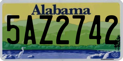 AL license plate 5AZ2742