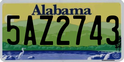 AL license plate 5AZ2743