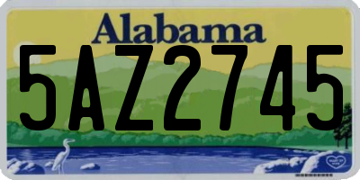 AL license plate 5AZ2745