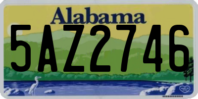 AL license plate 5AZ2746