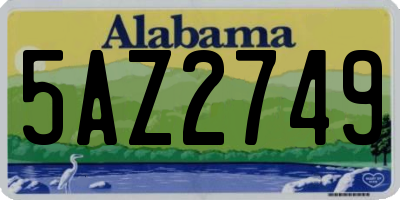 AL license plate 5AZ2749
