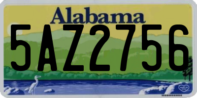 AL license plate 5AZ2756
