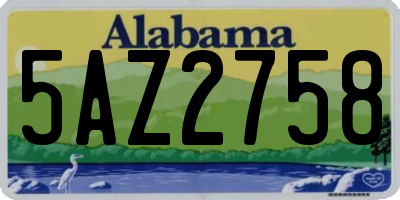 AL license plate 5AZ2758