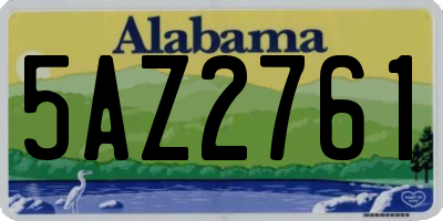 AL license plate 5AZ2761