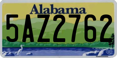 AL license plate 5AZ2762