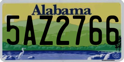 AL license plate 5AZ2766