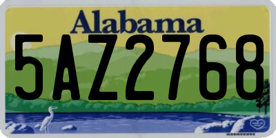 AL license plate 5AZ2768