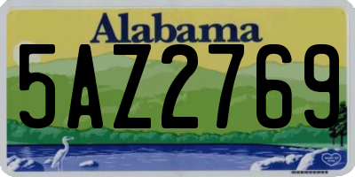 AL license plate 5AZ2769