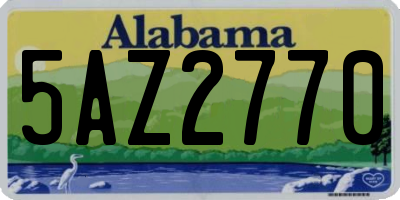 AL license plate 5AZ2770