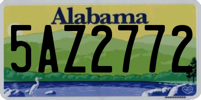 AL license plate 5AZ2772