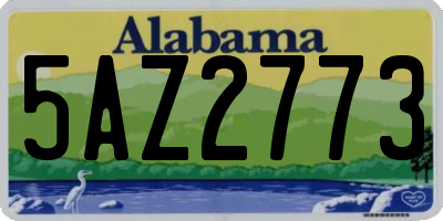AL license plate 5AZ2773