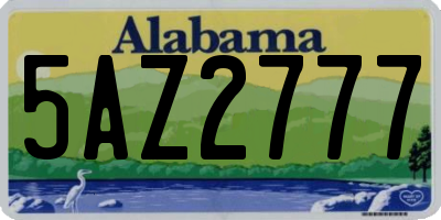 AL license plate 5AZ2777