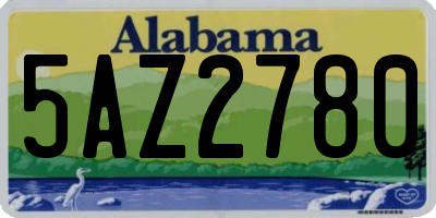 AL license plate 5AZ2780