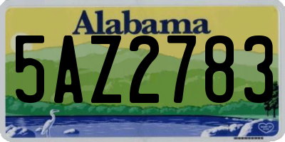 AL license plate 5AZ2783