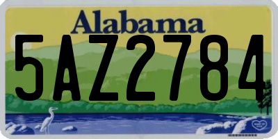 AL license plate 5AZ2784